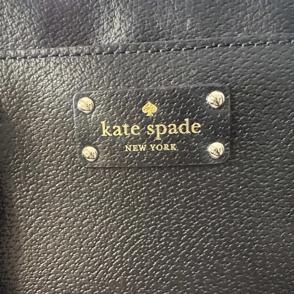 Kate Spade Black Pebbled Leather Satchel Crossbody Bag NWOT Gold Hardware